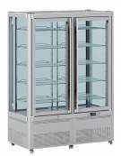 Vetrina verticale DOPPIA a camera unica, adatta per gelateria. Refrigerazione VENTILATA mm 1145x658x1810h