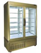 Vetrina Pasticceria no frost  doppia temp., 4 lati in vetro  - 2 porte - 880 Lt. - temp. -15°-25°C/+5°-25°C - mm 1320x640x1930h
