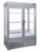 Vetrina verticale 2 porte ventilata no-frost +5°-25°C - 4 lati in vetro-Capacità 880 Lt-Colore Argento o Bronzo-cm 132x64x191h