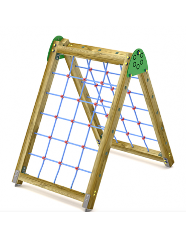Sartia in fune Hercules realizzata con pali portanti lamellari da 9x9cm di pino nordico - cm 175x118x170h