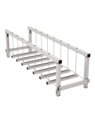 Ponte Tibetano, struttura con pali in alluminio - cm 347x100x98h