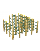 Labirinto verticale con struttura in legno di pino nordico - cm 254x193x166h