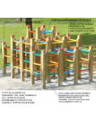 Labirinto verticale con struttura in legno di pino nordico - cm 254x193x166h
