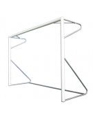 Coppia porte calcetto in alluminio verniciato, dimensioni cm 300x200, modello mobile con base