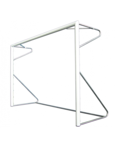 Coppia porte calcetto in alluminio verniciato, dimensioni cm 300x200, modello mobile con base