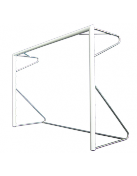 Coppia porte calcetto in alluminio verniciato, dimensioni cm 300x200, modello mobile con base
