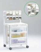 Carrello emergenza amagnetico, colore  giallo, 5 cassetti con ruote amagnetiche, senza sistema di blocco - cm 77,5x71x92h