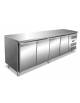 Tavolo refrigerato 4 Porte con refrigerazione ventilata - Temperatura positiva +2° + 8°C - Classe C - cm 223x70x85h