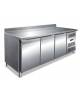 Tavolo refrigerato 3 Porte TN con alzatina - Refrigerazione ventilata +2° + 8°C - Classe C - cm 179,5x70x95h