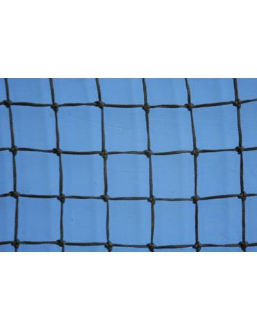 Rete tennis regolamentare  in poiletilene  diametro mm 2,5 con nodo, nastro in  PVC, maglia quadra 4,5 x 4,5