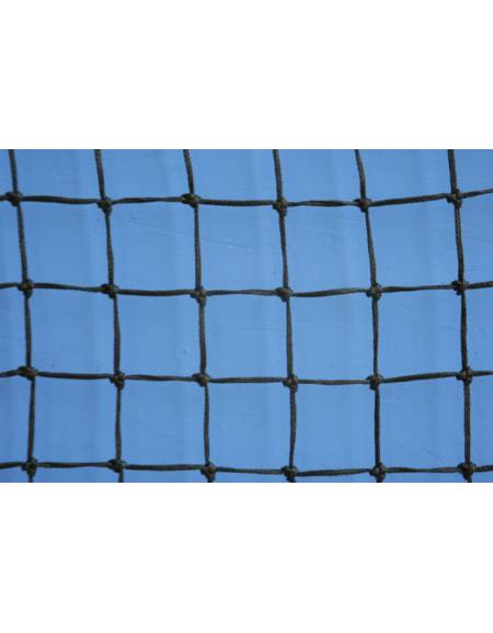 Rete tennis regolamentare  in poiletilene  diametro mm 2,5 con nodo, nastro in  PVC, maglia quadra 4,5 x 4,5