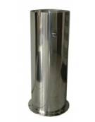 Fontanella in acciaio inox con struttura portante cilindrica. Da tassellare - cm Ø30x80h