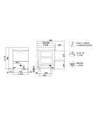 Lavabicchieri cesto quadro cm 40x40 - controllo elettronico - altezza massima del bicchiere cm 24,5 - cm 47x55,5x76h
