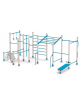 Palestra grande costruita con pali alluminio 90x90 mm e tubi in acciaio verniciato a polvere - cm 640x325x241h