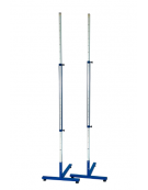 Coppia di ritti in acciaio con graduazione a sistema periscopico con cursori incorporati - altezza cm. 250