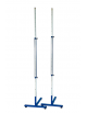 Coppia di ritti in acciaio con graduazione a sistema periscopico con cursori incorporati - altezza cm. 250