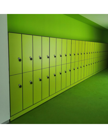 Armadio spogliatoio realizzato interamente in laminato, Colonna con due vani aventi dimensioni cm 30x50x90h