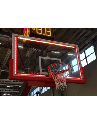 Cornice luminosa a led di colore rosso dei 24 secondi per tabellone basket.