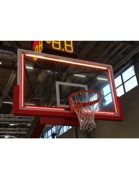 Cornice luminosa a led di colore rosso dei 24 secondi per tabellone basket.