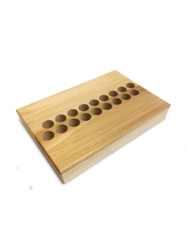 Contenitore per palette in legno a 18 fori