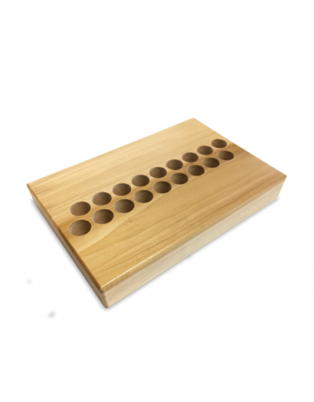 Contenitore per palette in legno a 18 fori