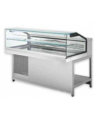 Vetrina fredda vetri dritti bassi da cm. 125 - Refrigerazione statica