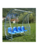 Panchina allenatori  in alluminio - lunghezza m. 2 - mt 2,00x1,20x2,00h - copertura in policarbonato trasparente