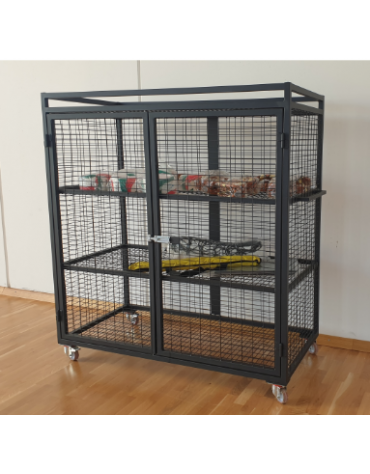 Armadio portattrezzi rete metallica verniciata cm.153x76x165h