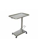 Tavolo Mayo con vassoio INOX e pompa oleodinamica - Altezza regolabile: cm 85/120