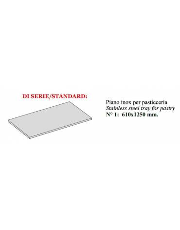 Vasca Refrigerata da Incasso per Pasticceria - Capacità 2 Teglie 60 x 40 cm - mm 962x750x562h