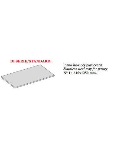 Vasca Refrigerata da Incasso per Pasticceria - Capacità 3 Teglie 60 x 40 cm - mm 1362x750x562h