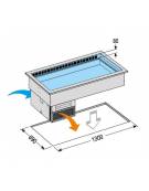 Vasca Refrigerata da Incasso per Pasticceria - Capacità 3 Teglie 60 x 40 cm - mm 1362x750x562h
