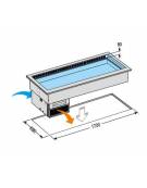 Vasca Refrigerata da Incasso per Pasticceria - Capacità 3 Teglie 60 x 40 cm - mm 1362x750x562h