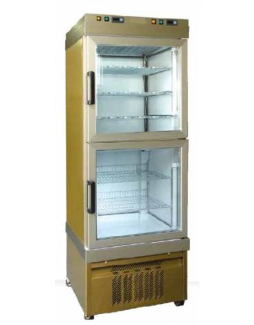 Vetrina verticale a 2 camere separate, DOPPIA refrigerazione STATICA mm 810x643x2020h