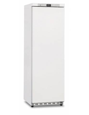Armadio frigorifero con esterno in acciaio bianco e interno in abs-Temperatura 0/+10°C -Capacità Lt 400-Classe D-cm 60x62,5x186h