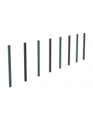 Dog slalom per cani per cani realizzato con tubi da 60x2 zincati e laccati per esterno - cm 426x6x101h