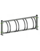 Portabiciclette orizzontale 4 posti componibile in acciaio zincato a caldo - cm 134X22X50h