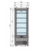 Vetrina refrigerata verticale ventilata gelateria Dimensioni: larghezza mm.910, profondità mm.823, altezza mm.1817
