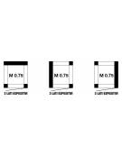 Vetrina Pasticceria statica con 4 lati in vetro  - 1 porta - capacità 595 Lt. - temp. +5° -25°C - mm 900x640x1930h