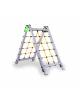 Gioco arrampicata parco giochi in alluminio con 2 pareti oblique per arrampicata con rete in corda - Da interrare o da tassellar