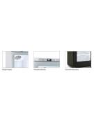 Armadio freezer BT statico -15° -22°C, in colore nero con porta a vetro senza cornice - Lt. 400 - cm 60x62,5x186h