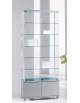 Vetrina con montanti in alluminio e mobile in kit h.43 cm. senza luci - cm 73 x 39 x 220h
