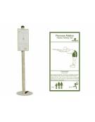 Cartello con paletto in legno per attrezzo Stretching braccia art. DN23852 - cm 8x33x200h