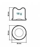 Macchina per cubetti di ghiaccio pieni gr. 18, Kg 24/24h - Contenitore da Kg 6 - mm 390x460x610h