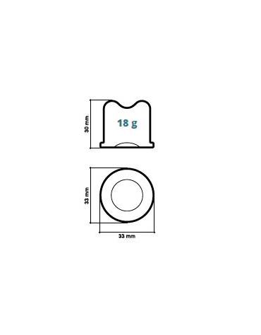 Macchina per cubetti di ghiaccio pieni gr. 18, Kg 24/24h - Contenitore da Kg 6 - mm 390x460x610h
