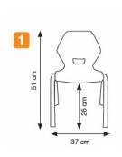 SEDIA POLIPROPILENE RICICLATO PER SCUOLA MATERNA - CM 37x41x31/56h  - CERTIFICATA EN 1729/2 - CONFORME AI CAM
