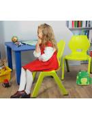 SEDIA POLIPROPILENE RICICLATO PER SCUOLA MATERNA - CM 37x41x31/56h  - CERTIFICATA EN 1729/2 - CONFORME AI CAM