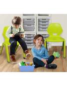 SEDIA POLIPROPILENE RICICLATO PER SCUOLA MATERNA - CM 37x41x31/56h  - CERTIFICATA EN 1729/2 - CONFORME AI CAM