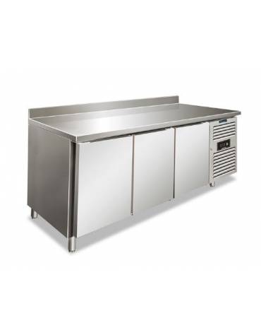 Tavolo congelatore negativo 3 porte con alzatina - Refrigerazione ventilata -18°/-22°C - Classe D - cm 179,5x70x96h