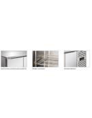 Tavolo refrigerato congelatore con alzatina cm. 136x70x85h